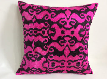 İkat Velvet Pillow Cover, 20'' x 20'' , İkat Velvet Square Pillow,