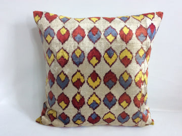 İkat Velvet Pillow Cover, 20'' x 20'' , İkat Velvet Square Pillow,
