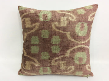 Ikat Velvet Pillow - 16'' x 16''  Pillow Cover