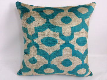 İkat Velvet Pillow Cover, 20'' x 20'' , İkat Velvet Square Pillow,
