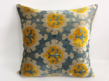 İkat Velvet Pillow Cover, 20'' x 20'' , İkat Velvet Square Pillow,