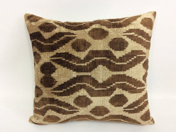 Ikat Velvet Pillow - 16'' x 16''  Pillow Cover