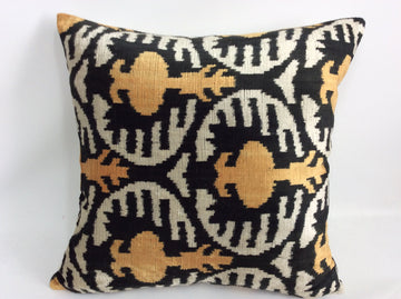 İkat Velvet Pillow Cover, 20'' x 20'' , İkat Velvet Square Pillow,
