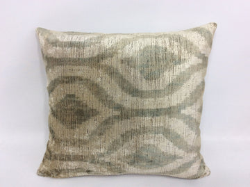 Ikat Velvet Pillow - 16'' x 16''  Pillow Cover