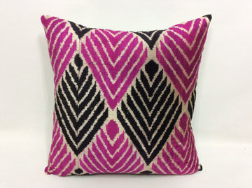 İkat Velvet Pillow Cover, 20'' x 20'' , İkat Velvet Square Pillow,