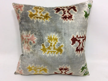 İkat Velvet Pillow Cover, 20'' x 20'' , İkat Velvet Square Pillow,