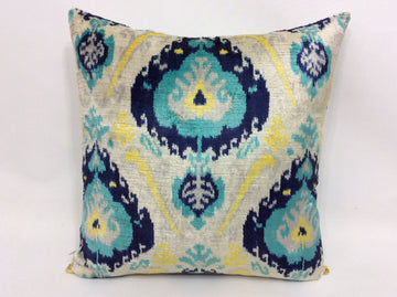 İkat Velvet Pillow Cover, 20'' x 20'' , İkat Velvet Square Pillow,