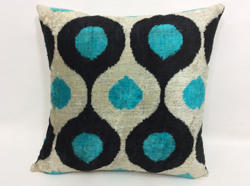 İkat Velvet Pillow Cover, 20'' x 20'' , İkat Velvet Square Pillow,