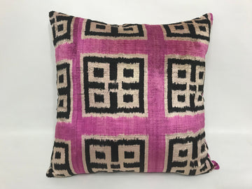 İkat Velvet Pillow Cover, 20'' x 20'' , İkat Velvet Square Pillow,  İkat Velvet Pillow Cover, 20'' x 20'' , İkat Velvet Square Pillow,