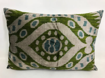 İkat Velvet Pillow Cover, 16'' x 24'' ,  Ikat Velvet Pıllow Cover