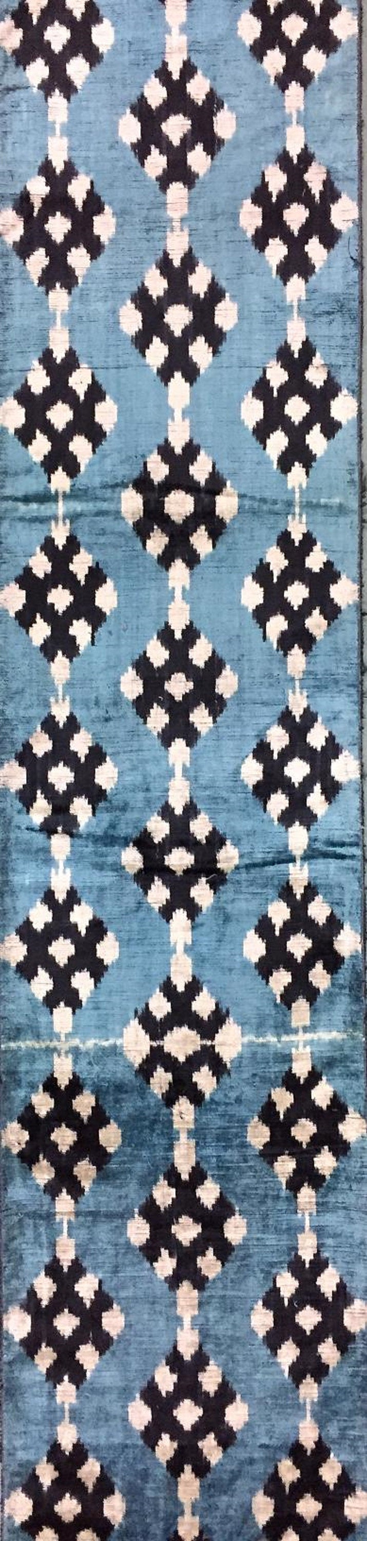 Handmade Silk Ikat Velvet Fabric,Decorative Fabric