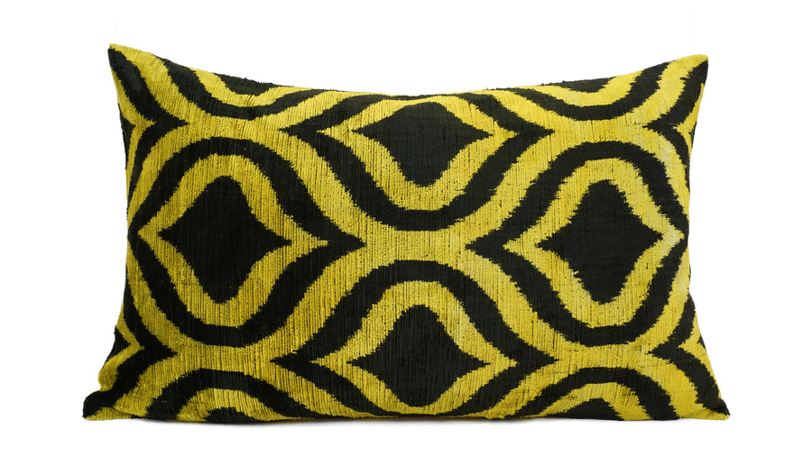 İkat Velvet Pillow Cover, 16'' x 24'' ,  Ikat Velvet Pıllow Cover