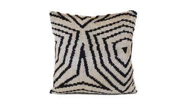 Ikat Velvet Pillow - 16'' x 16''  Pillow Cover