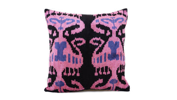Ikat Velvet Pillow - 16'' x 16''  Pillow Cover