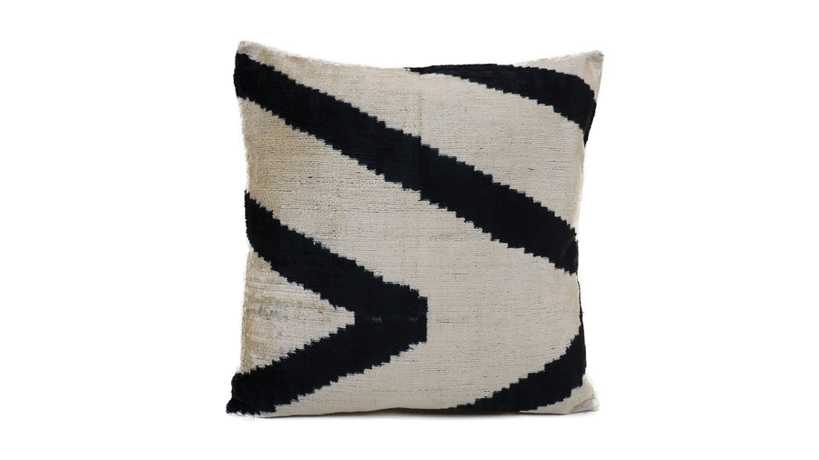 Ikat Velvet Pillow - 16'' x 16''  Pillow Cover