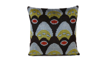 Ikat Velvet Pillow - 16'' x 16''  Pillow Cover