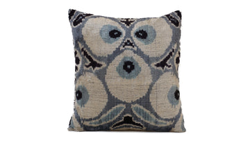 Ikat Velvet Pillow - 16'' x 16''  Pillow Cover