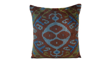 Ikat Velvet Pillow - 16'' x 16''  Pillow Cover