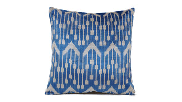 Ikat Velvet Pillow - 16'' x 16''  Pillow Cover
