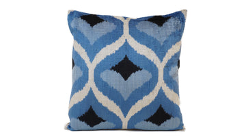 Ikat Velvet Pillow - 16'' x 16''  Pillow Cover