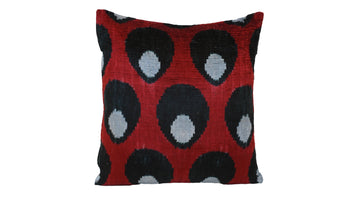 Ikat Velvet Pillow - 16'' x 16''  Pillow Cover