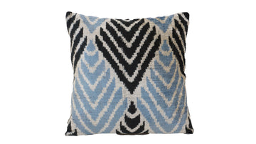 Ikat Velvet Pillow - 16'' x 16''  Pillow Cover