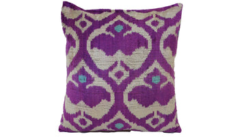 Ikat Velvet Pillow - 16'' x 16''  Pillow Cover