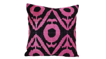 Ikat Velvet Pillow Case -  16'' x 16