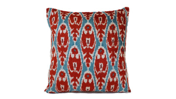 Ikat Velvet Pillow Case -  16'' x 16