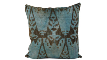 İkat Velvet Pillow Cover, 20'' x 20'' , Decorative Pillow, Handmade Silk Pillow,İkat Square Pillow, Shipping with Fedex 1-3 days