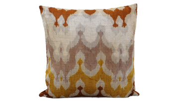 İkat Velvet Pillow Cover, 20'' x 20'' , Decorative Pillow, Handmade Silk Pillow,İkat Square Pillow, Shipping with Fedex 1-3 days