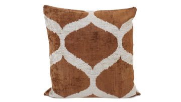 İkat Velvet Pillow Cover, 20'' x 20'' , Decorative Pillow, Handmade Silk Pillow,İkat Square Pillow, Shipping with Fedex 1-3 days