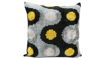 İkat Velvet Pillow Cover, 20'' x 20'' , Decorative Pillow, Handmade Silk Pillow,İkat Square Pillow, Shipping with Fedex 1-3 days