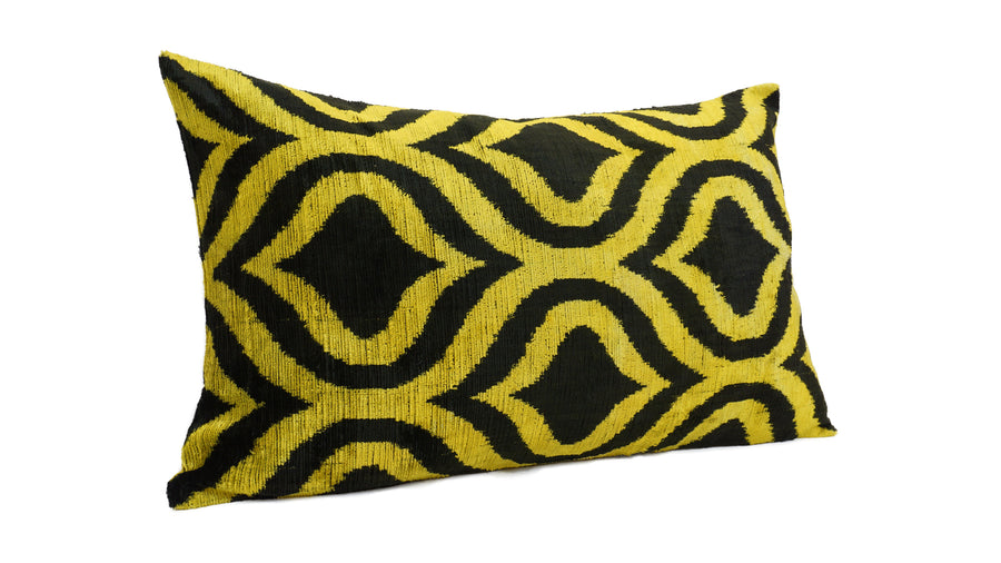 İkat Velvet Pillow Cover, 16'' x 24'' ,  Ikat Velvet Pıllow Cover