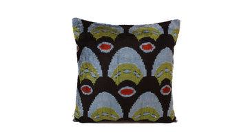 Ikat Velvet Pillow - 16'' x 16''  Pillow Cover