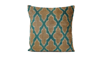 Ikat Velvet Pillow - 16'' x 16''  Pillow Cover