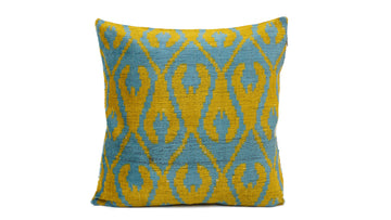 Ikat Velvet Pillow - 16'' x 16''  Pillow Cover