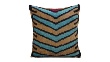Ikat Velvet Pillow - 16'' x 16''  Pillow Cover