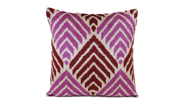 Ikat Velvet Pillow - 16'' x 16''  Pillow Cover