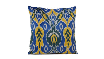 Ikat Velvet Pillow - 16'' x 16''  Pillow Cover