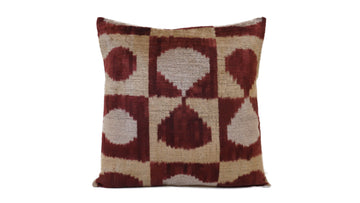 Ikat Velvet Pillow - 16'' x 16''  Pillow Cover