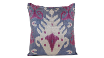 Ikat Velvet Pillow - 16'' x 16''  Pillow Cover