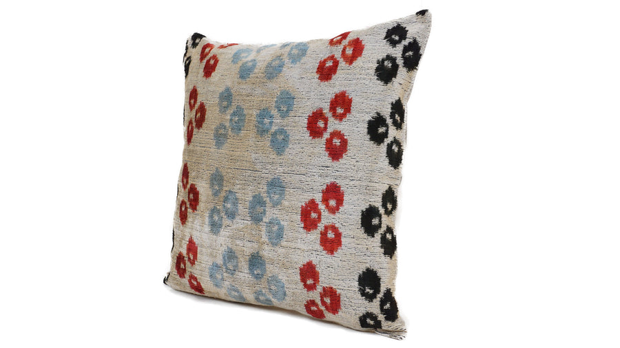 Ikat Velvet Pillow - 16'' x 16''  Pillow Cover