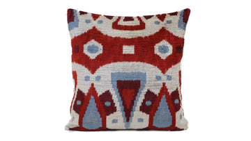 Ikat Velvet Pillow - 16'' x 16''  Pillow Cover