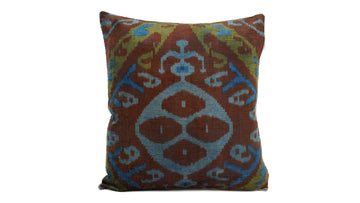 Ikat Velvet Pillow - 16'' x 16''  Pillow Cover