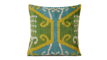 Ikat Velvet Pillow - 16'' x 16''  Pillow Cover