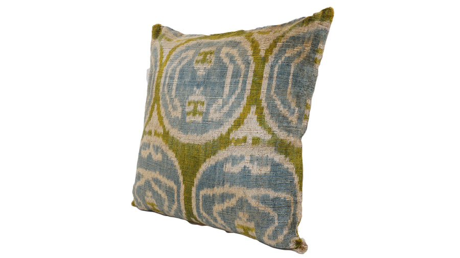 Ikat Velvet Pillow - 16'' x 16''  Pillow Cover