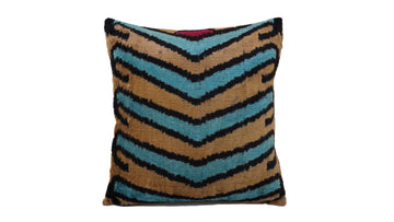 Ikat Velvet Pillow - 16'' x 16''  Pillow Cover