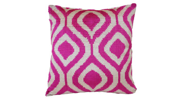 Ikat Velvet Pillow Case -  16'' x 16