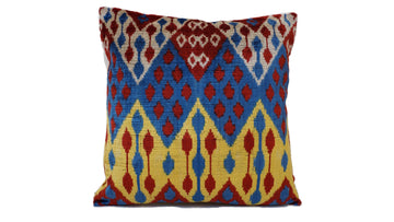 Ikat Velvet Pillow Case -  16'' x 16